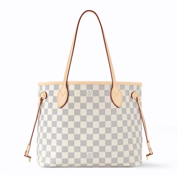 Rare! Like New! Authenticated LOUIS VUITTON N40605 Neverfull PM DAMIER AZUR - Picture 6 of 16